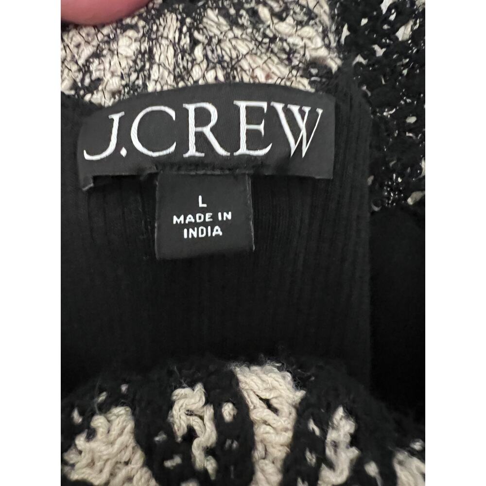 J. Crew Crochet Mixy Dress L Black Whimsigoth Boho Romantic Coquette Resortwear - Picture 6 of 11